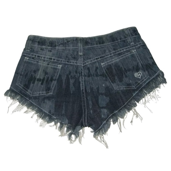 Carmar Shorts LF Bleached Short Festival ALT e-girl Grunge Booty Cut Off Dukes - Picture 10 of 16